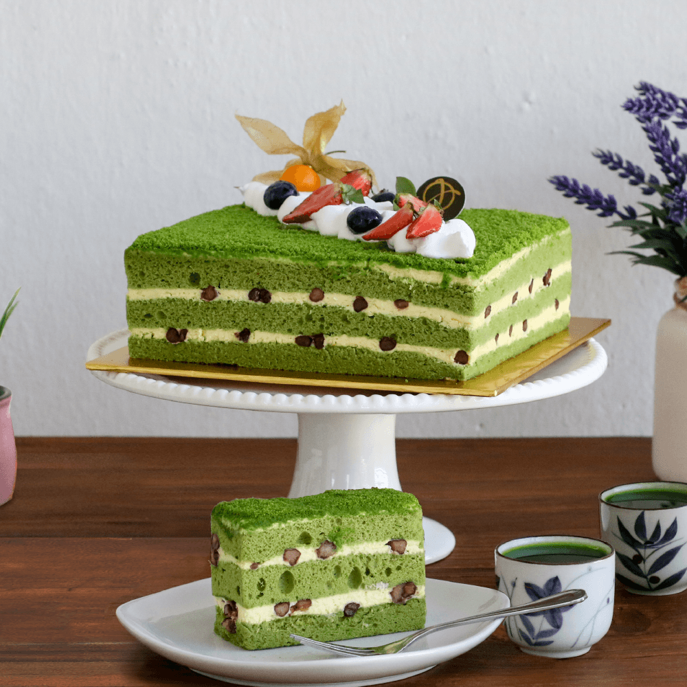 Green Tea Sponge Cake Blooms & Balloons Florist in Malaysia